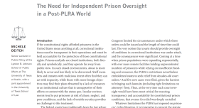 Screenshot of The Need for Independent Prison Oversight in a Post-PLRA World.