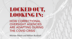 Locked out looking in cover. Red font on gray background.