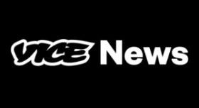 Logo of Vice news. White text on black background.