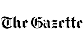 Logo for Iowa's Gazette. Black text on white background.