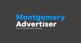 Montgomery Advisor logo featuring blue and white text on dark gray background