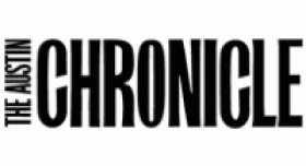 The Austin Chronicle in black letters on white background