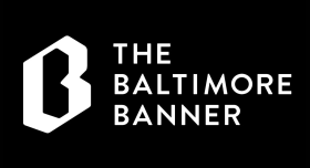 The words "The Baltimore Banner" in white text, black background