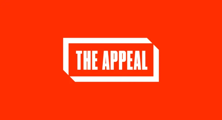 Logo of the Appeal. White text in a white rectangle on red background.