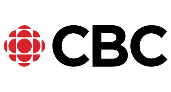 Logo of the Canadian Broadcasting Corporation. Black letters and red circle on a white background.