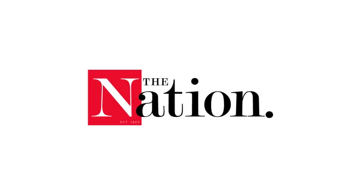 Image of The Nation's logo. Black letters on white background featuring a red box around the letter "N".