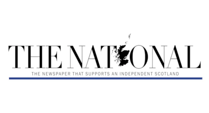 Logo of The National, black text on white background with a black icon of Independent Scotland.